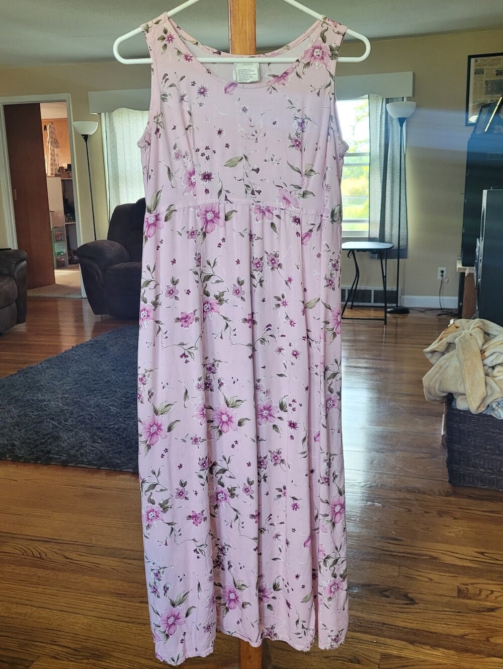 Vintage Pink Floral Sundress
